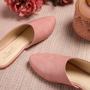 Cradle Pink Leather Mules
