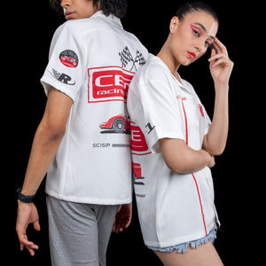 REDLINE RUSH BOWLING SHIRT ( WHITE )