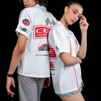 REDLINE RUSH BOWLING SHIRT ( WHITE )