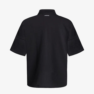 ALMOST GODS | ASSEMBLAGE BOXY POLO { BLACK