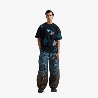 F A R A K | BLACK BLOCK PRINT T-SHIT { BLACK