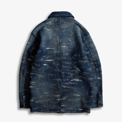 FDMTL | JACQUARD DENIM COVERALL 5YR WASH { INDIGO