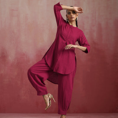 trueBrowns Magenta Cotton Co-ord set