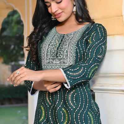 green-foil-printed-rayon-straight-kurti