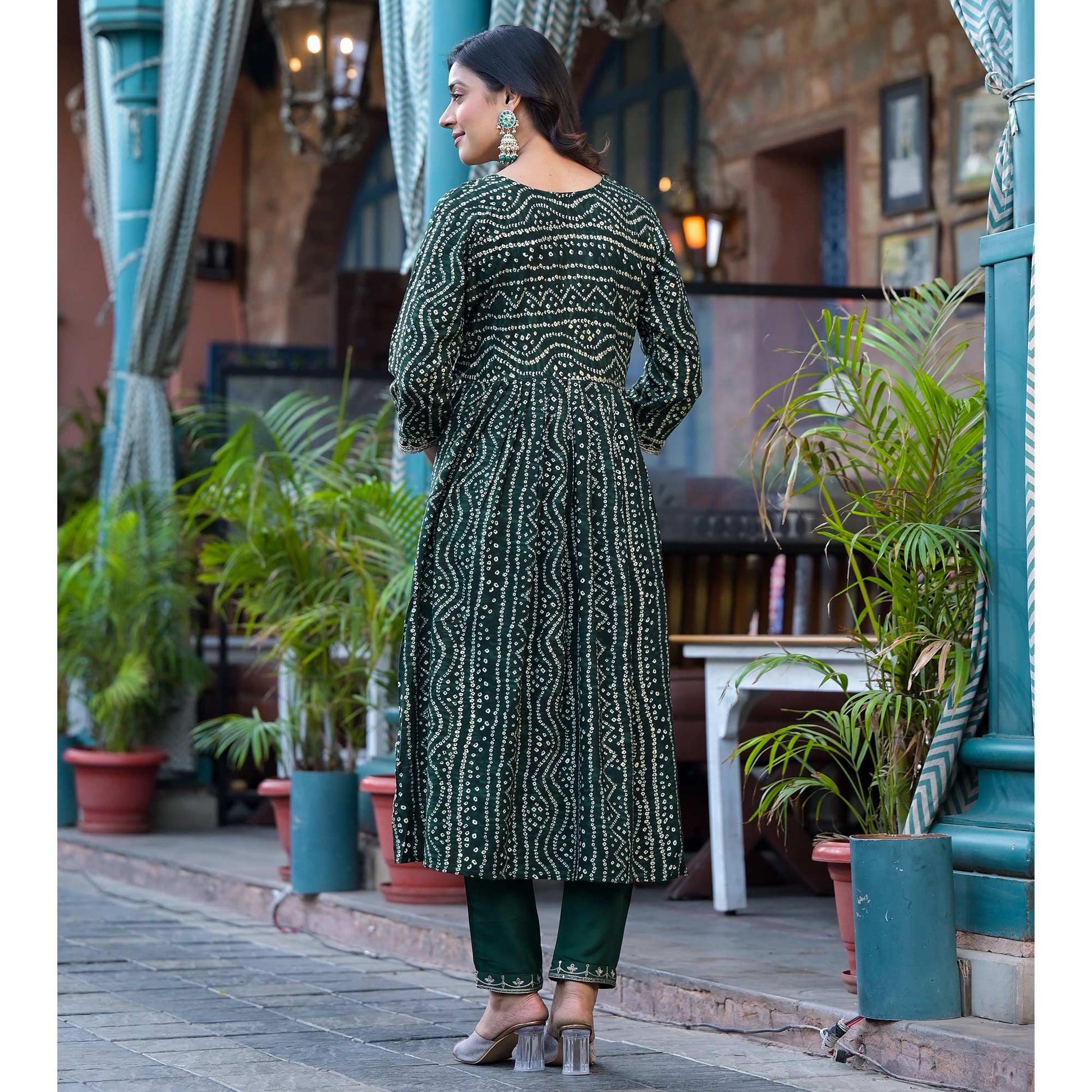 green-bandhani-printed-naira-cut-rayon-salwar-suit