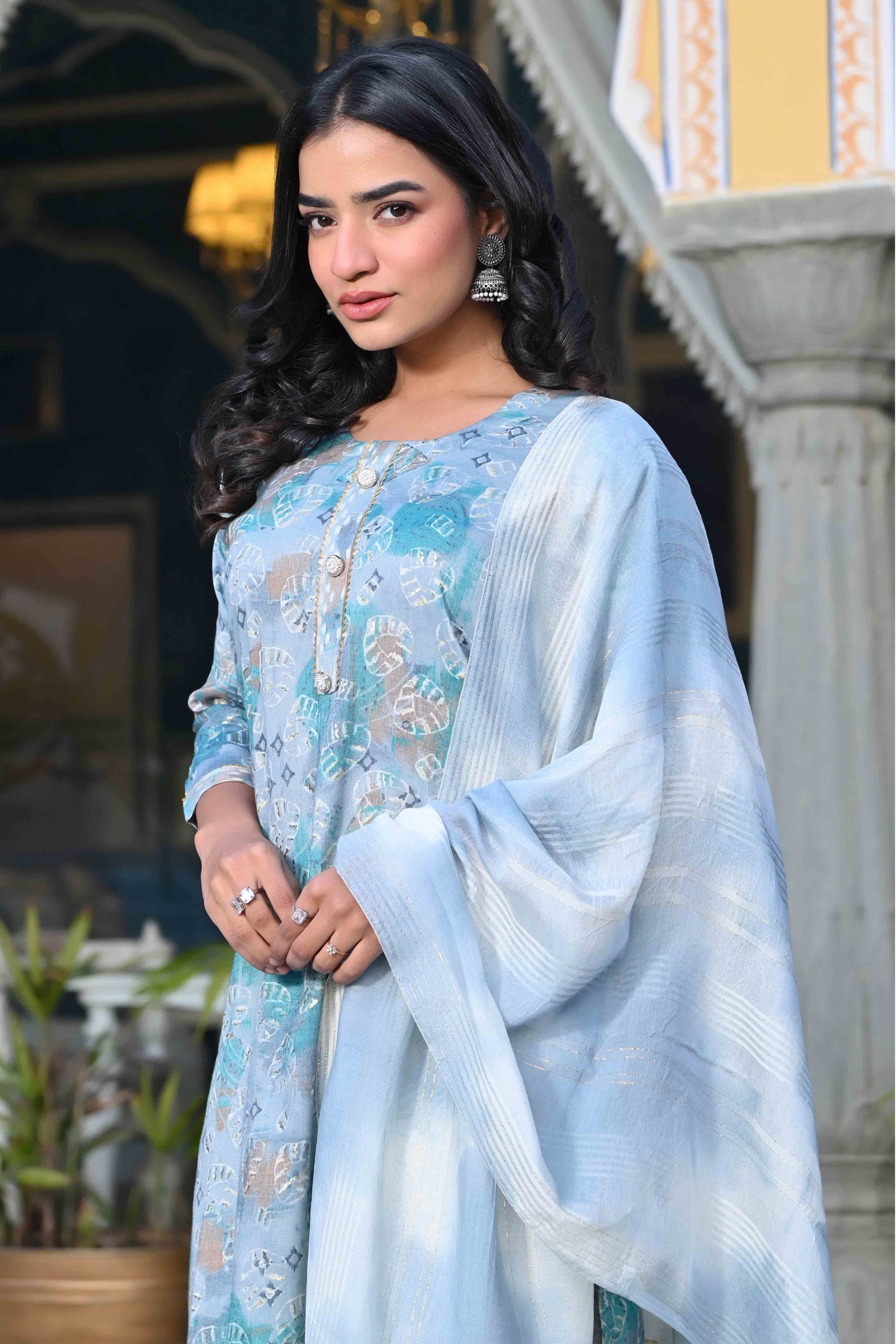grey-turquoise-floral-foil-printed-rayon-salwar-suit
