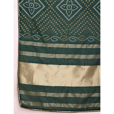 green-bandhani-printed-cotton-silk-saree