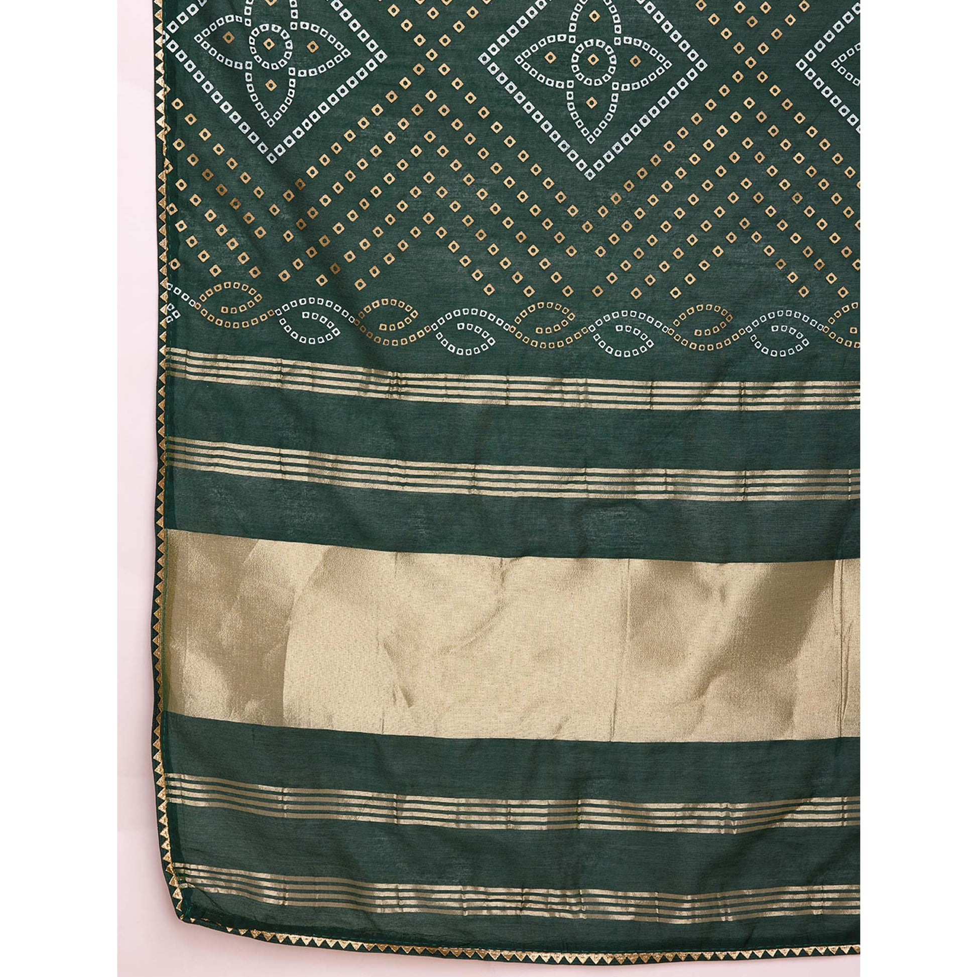 green-bandhani-printed-cotton-silk-saree