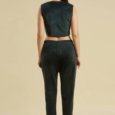 green-embroidered-velvet-front-slit-top-bottom-set