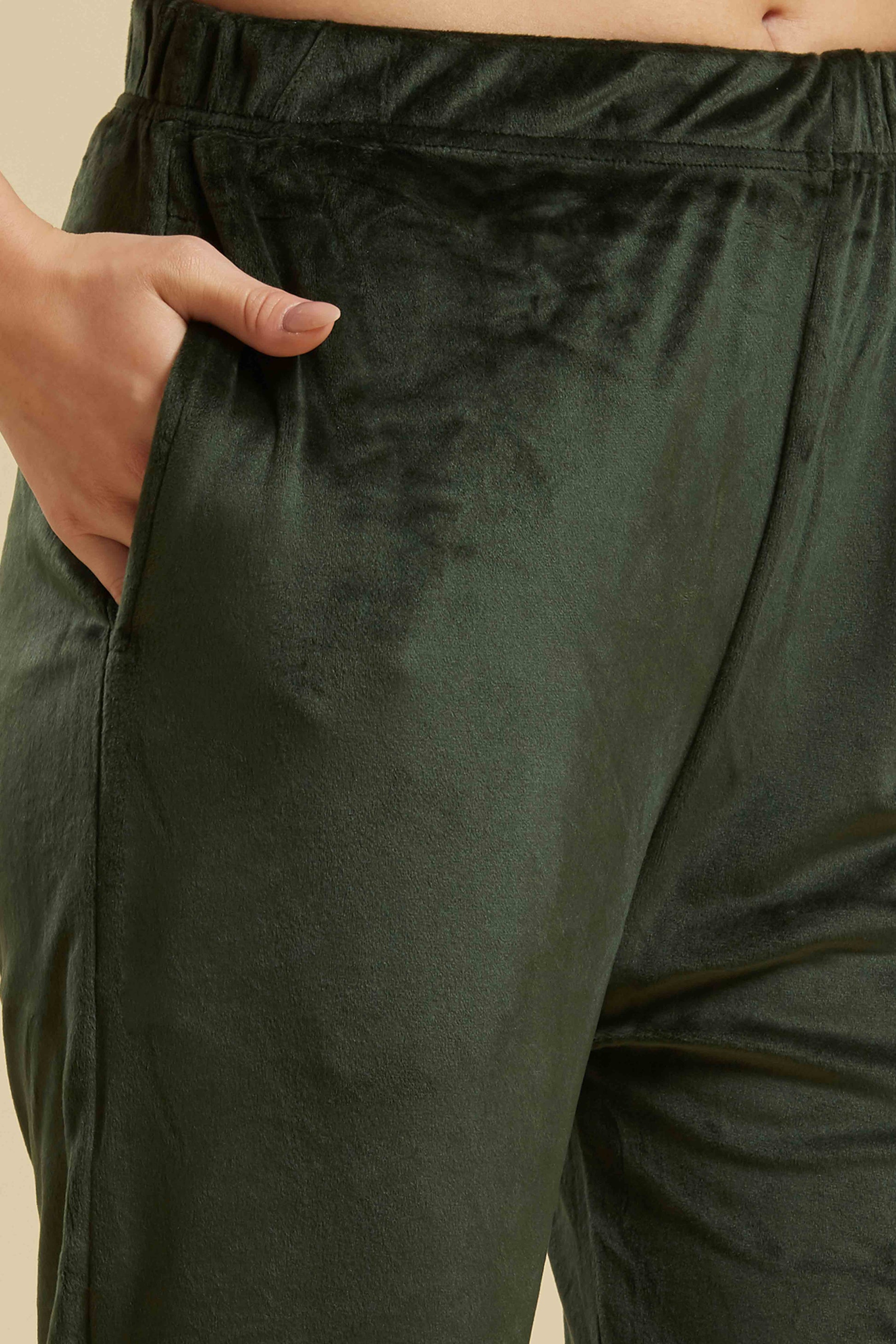 green-embroidered-velvet-straight-top-bottom-set