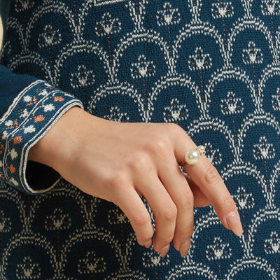 Dark Blue Woolen Straight Kurti