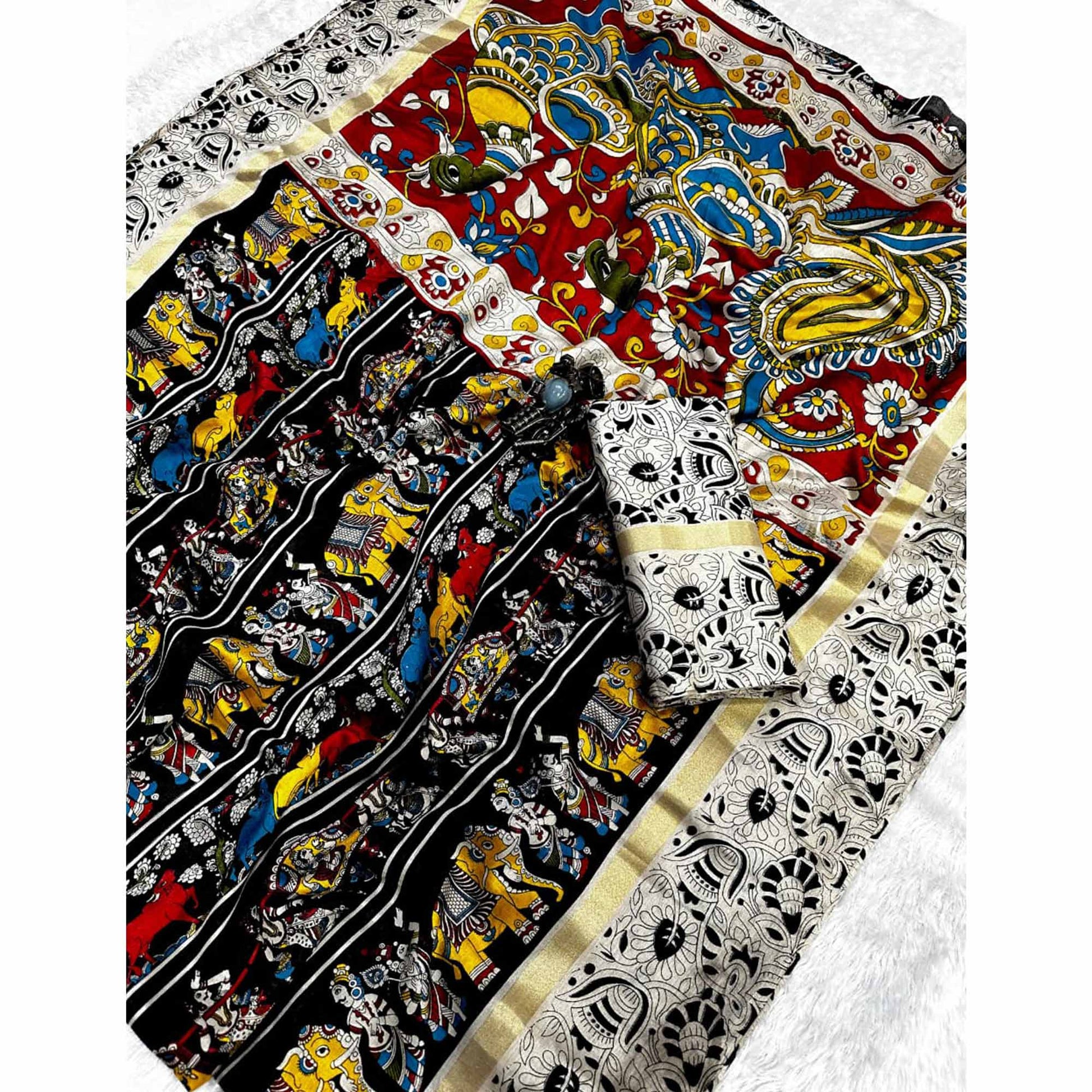 grey-black-kalamkari-printed-pure-mulmul-cotton-saree