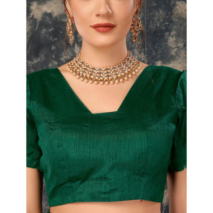 green-foil-printed-chiffon-saree-with-tassels-2