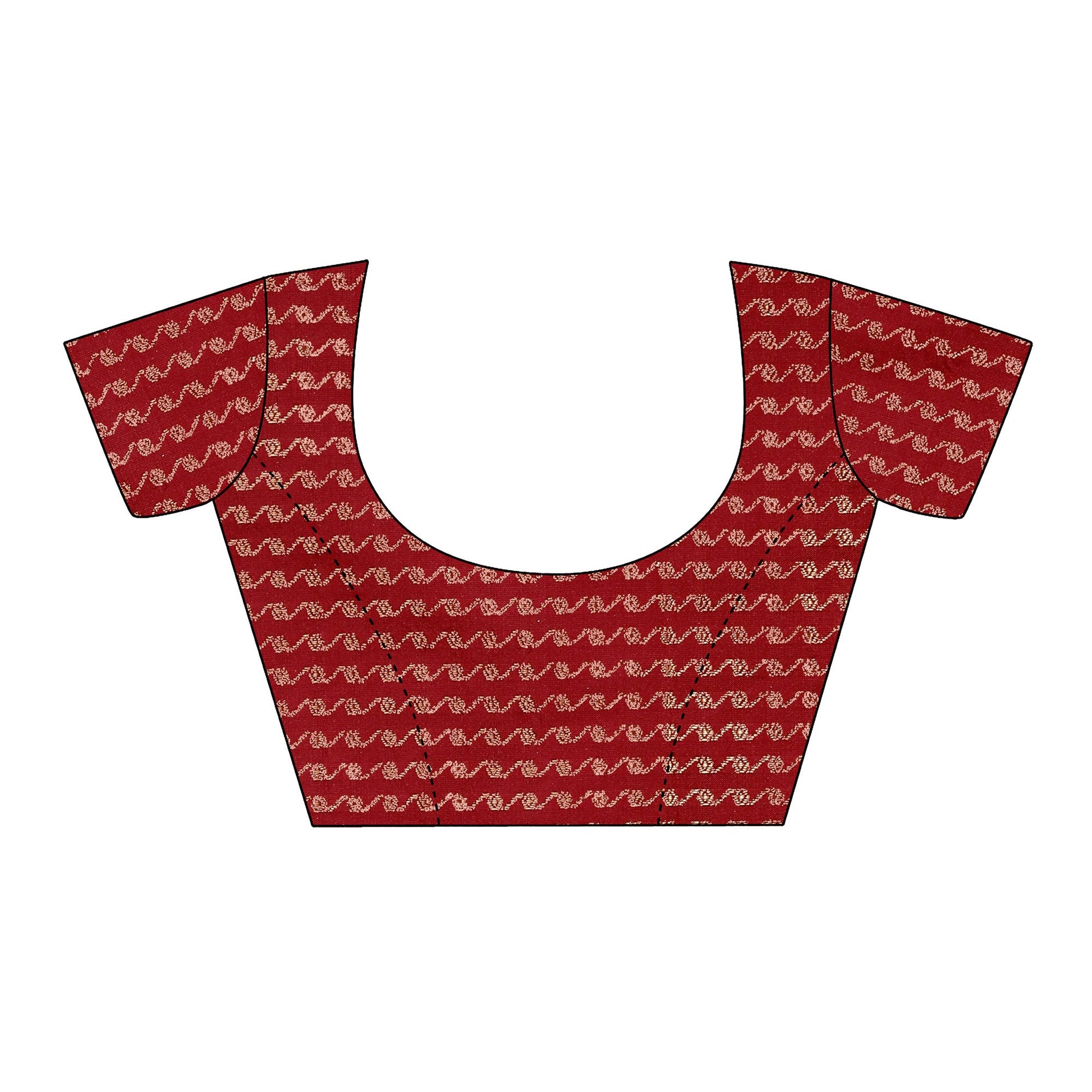 Maroon Floral Foil Printed Chiffon Saree