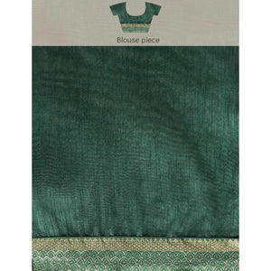 green-foil-printed-chiffon-saree-with-tassels