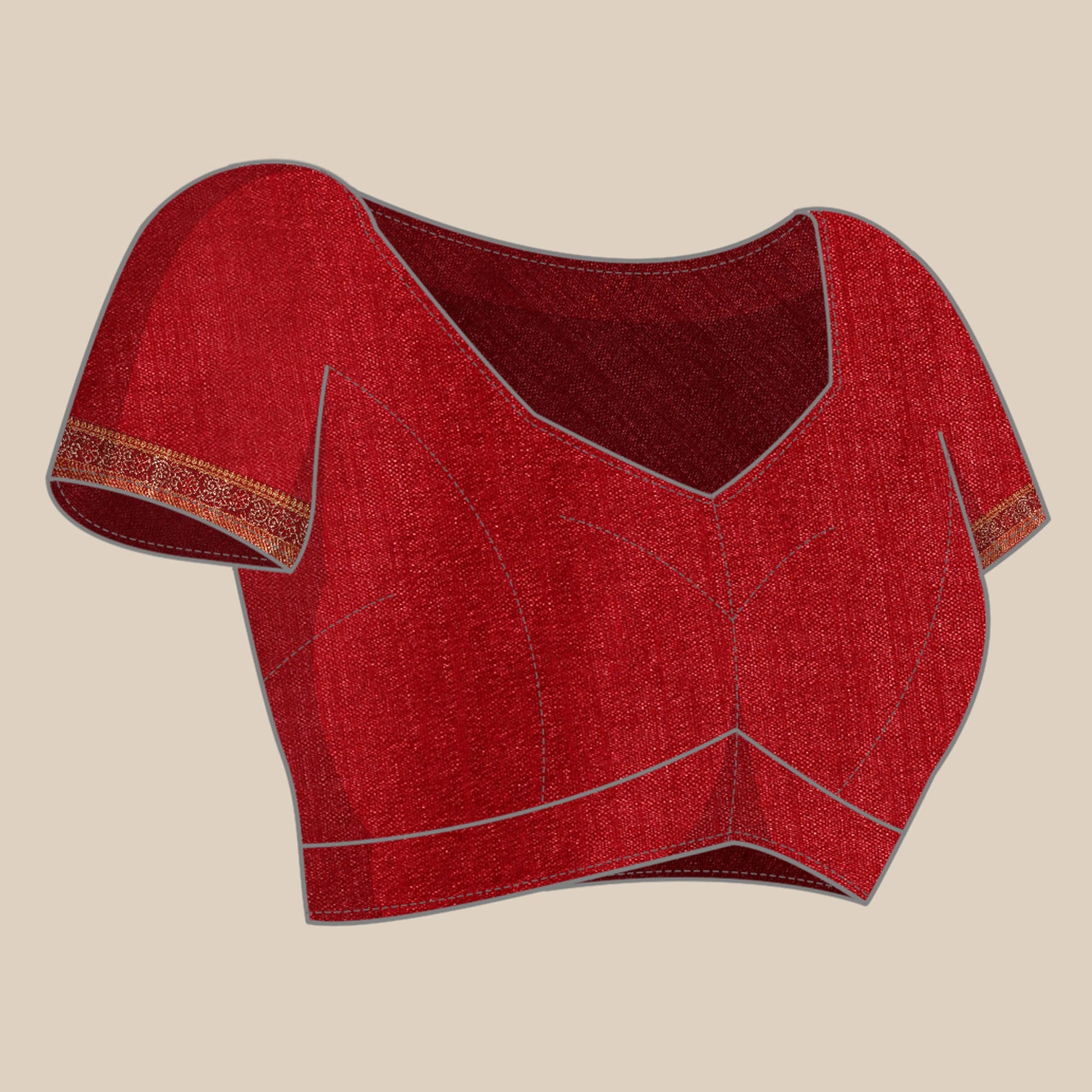 Maroon Swarovski Work Vichitra Silk Saree With Fancy Border