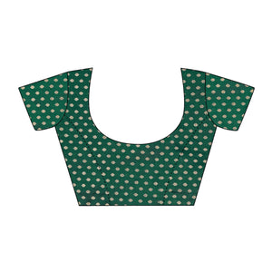 green-foil-printed-chiffon-saree-with-lace-border-2