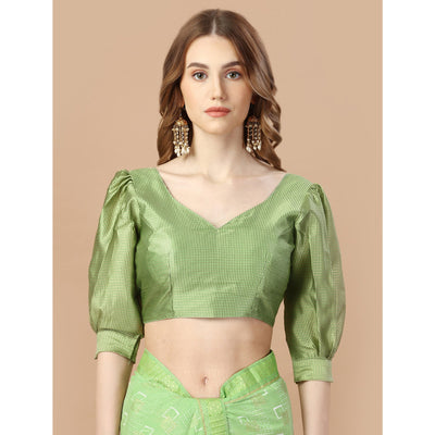 green-foil-printed-chiffon-saree-with-lace-border-3