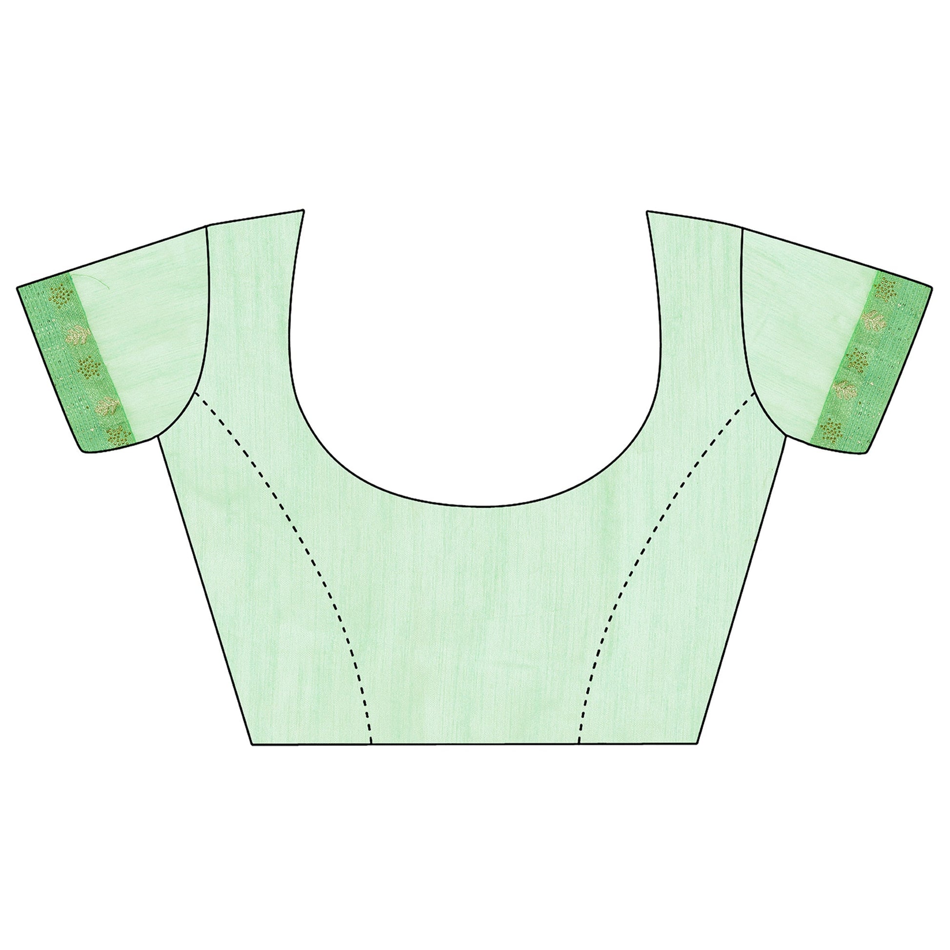 green-zari-work-chiffon-saree