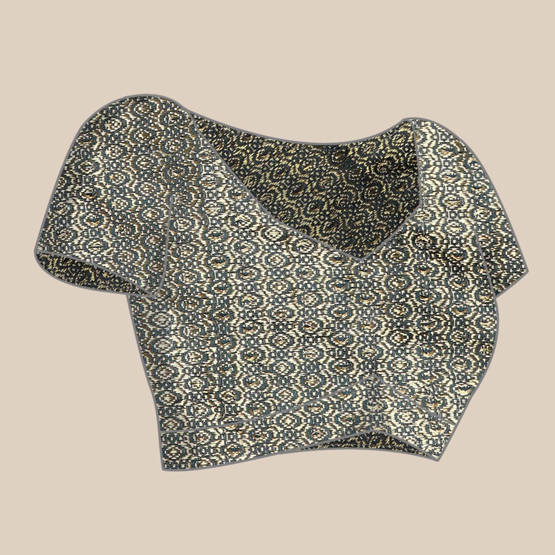 Blue Swarovski Work Chiffon Saree With Zari Border