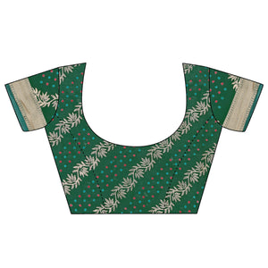 green-foil-printed-organza-saree-with-woven-border