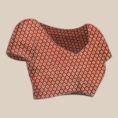 Maroon Floral Foil Printed Chiffon Saree With Tassels