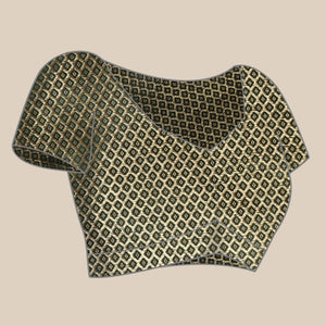 green-floral-foil-printed-chiffon-saree-with-tassels