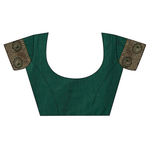 green-floral-handloom-woven-rayon-saree