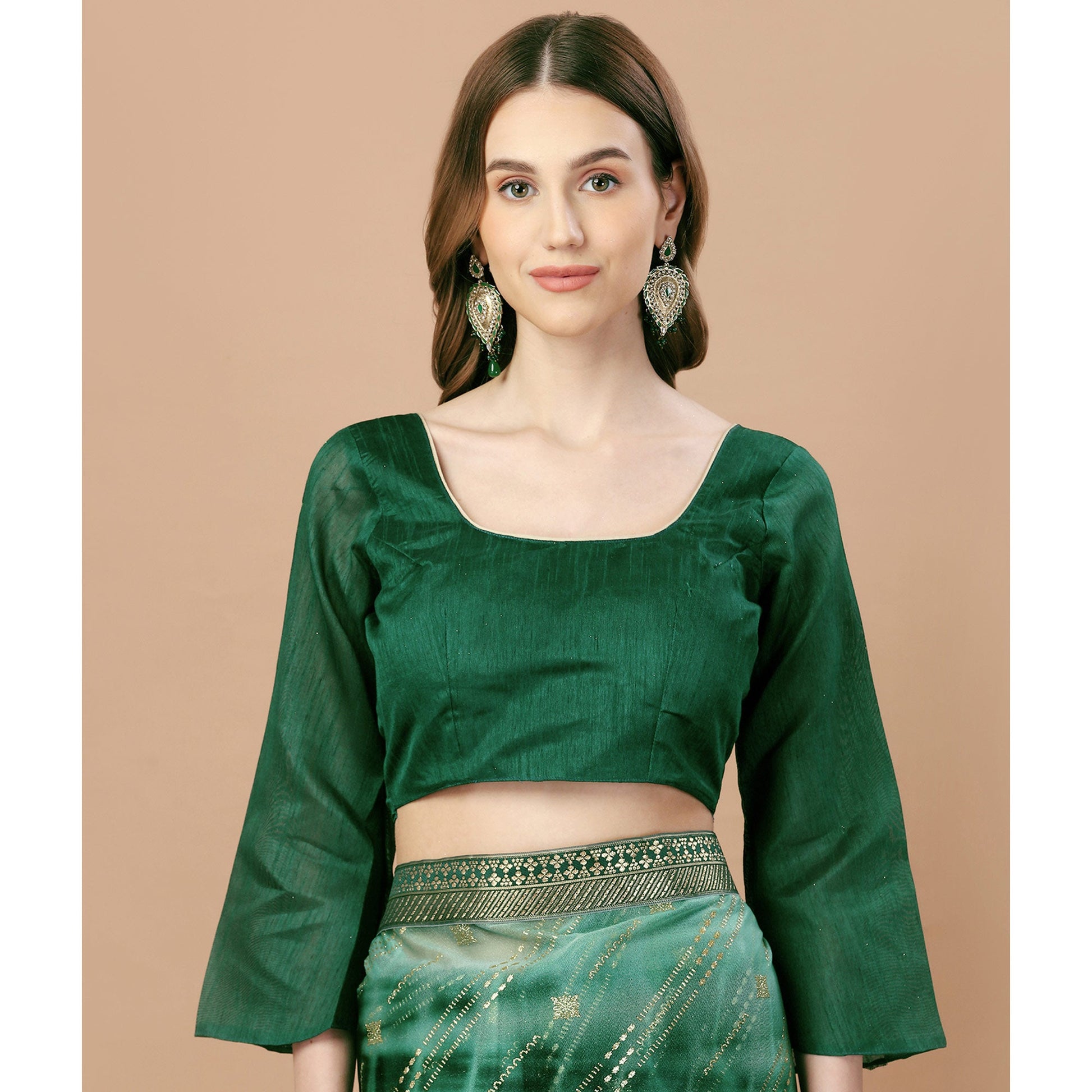 green-zari-work-chiffon-saree-lace-border-1