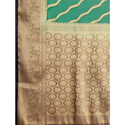 green-woven-organza-saree-with-tassels-23