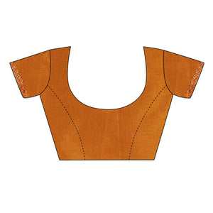 Chikoo Foil Printed Lycra Saree