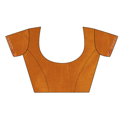 Chikoo Foil Printed Lycra Saree