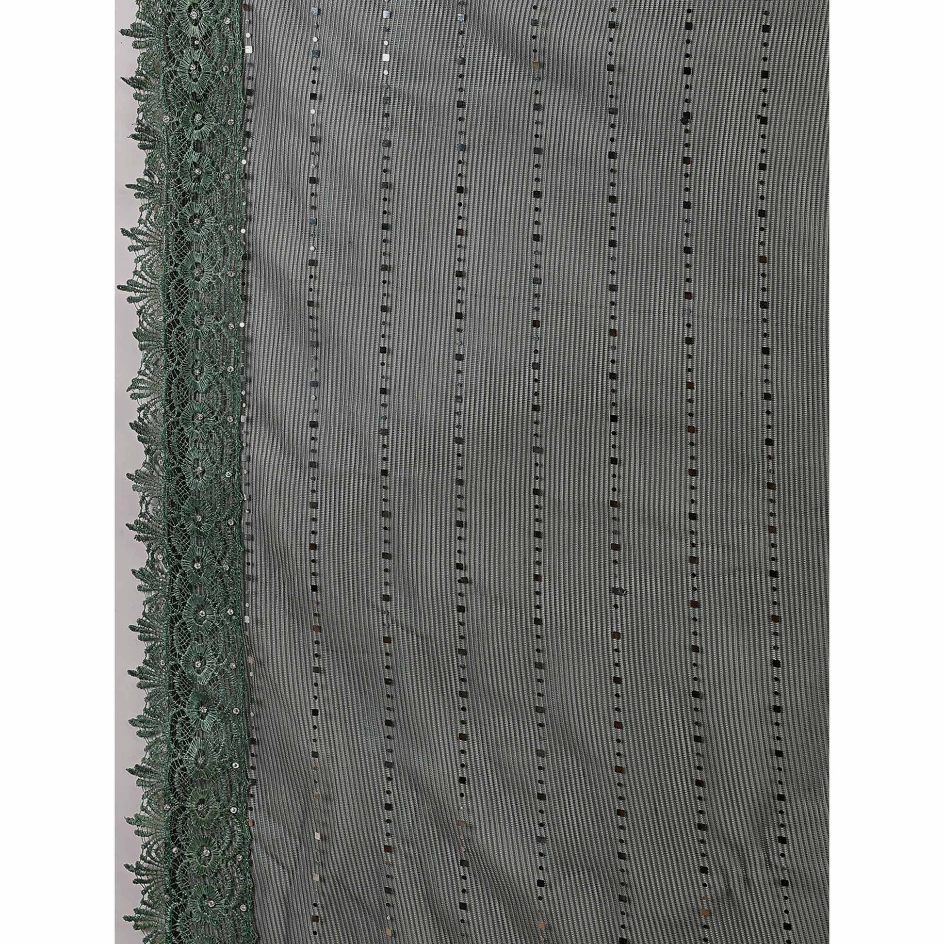 green-tikali-work-lycra-saree-with-embroidered-lace-border