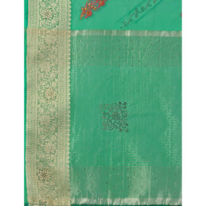 green-floral-embroidery-with-swarovski-work-organza-saree