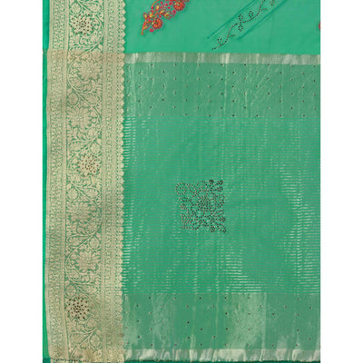 green-floral-embroidery-with-swarovski-work-organza-saree