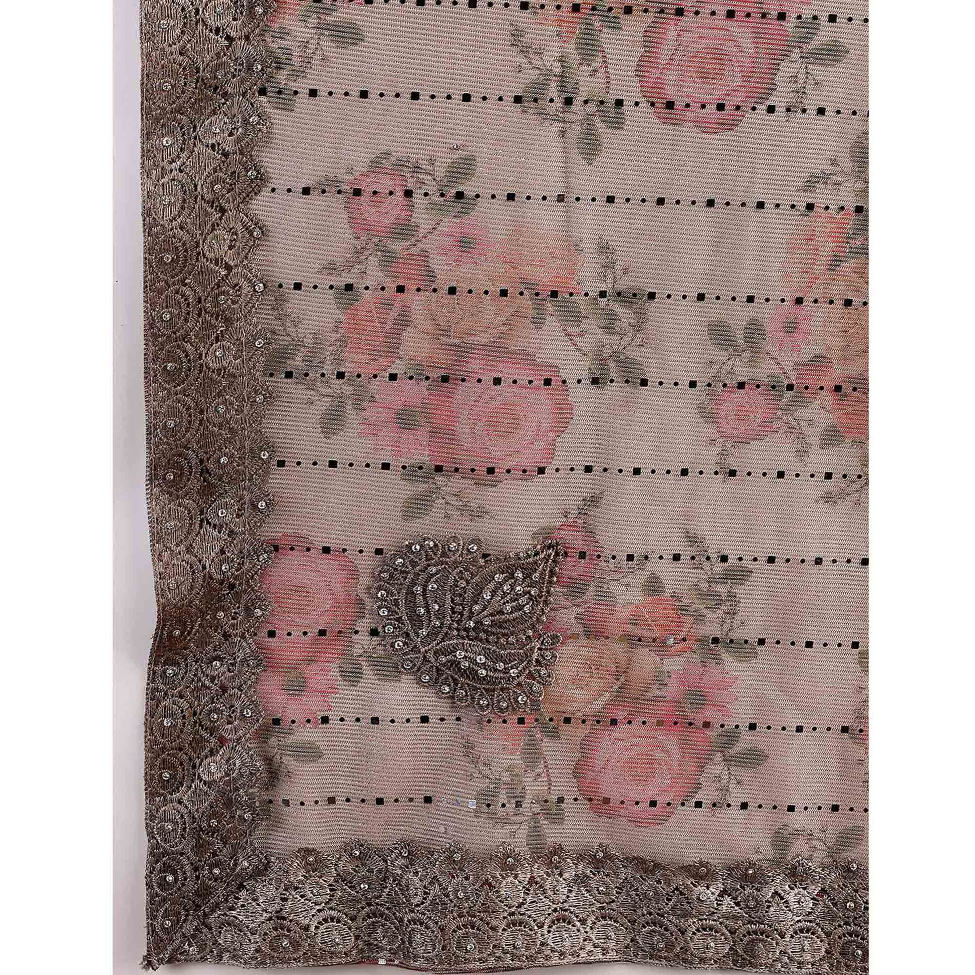 grey-floral-digital-printed-lycra-saree-with-embroidered-border