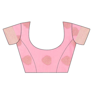 Light Pink Woven Chiffon Saree