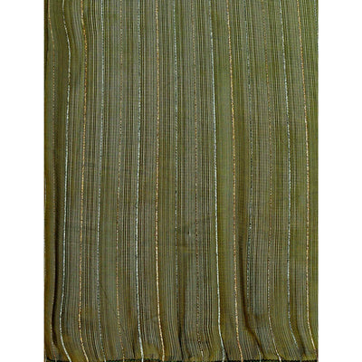 Mehendi Green Zari Woven Chiffon Saree