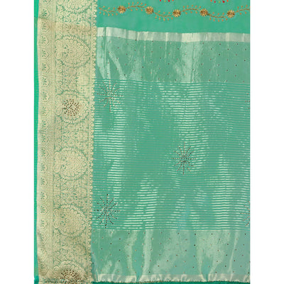 green-floral-embroidery-with-swarovski-work-organza-saree-2