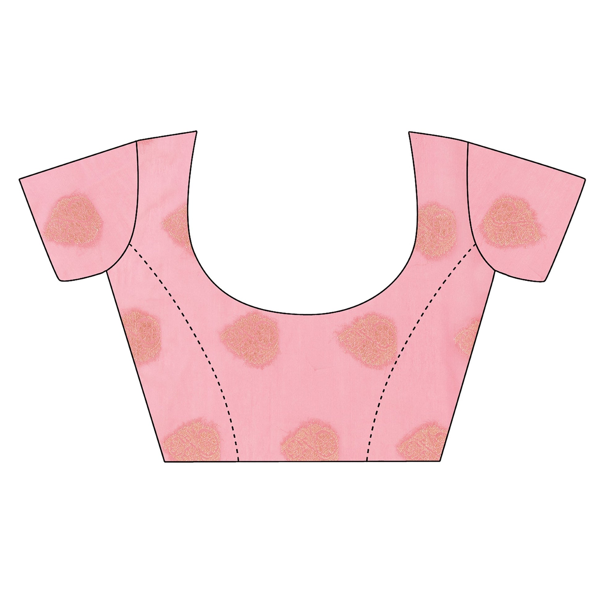 Light Pink Woven Chiffon Saree