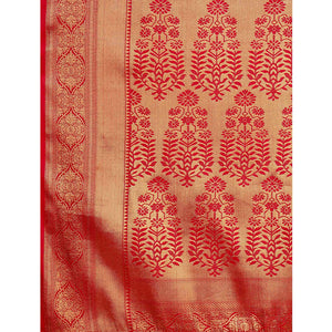 Blue Woven Dola Silk Saree With Tassels