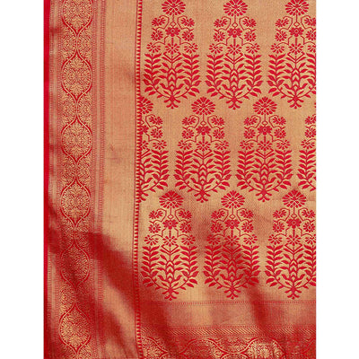 Blue Woven Dola Silk Saree With Tassels