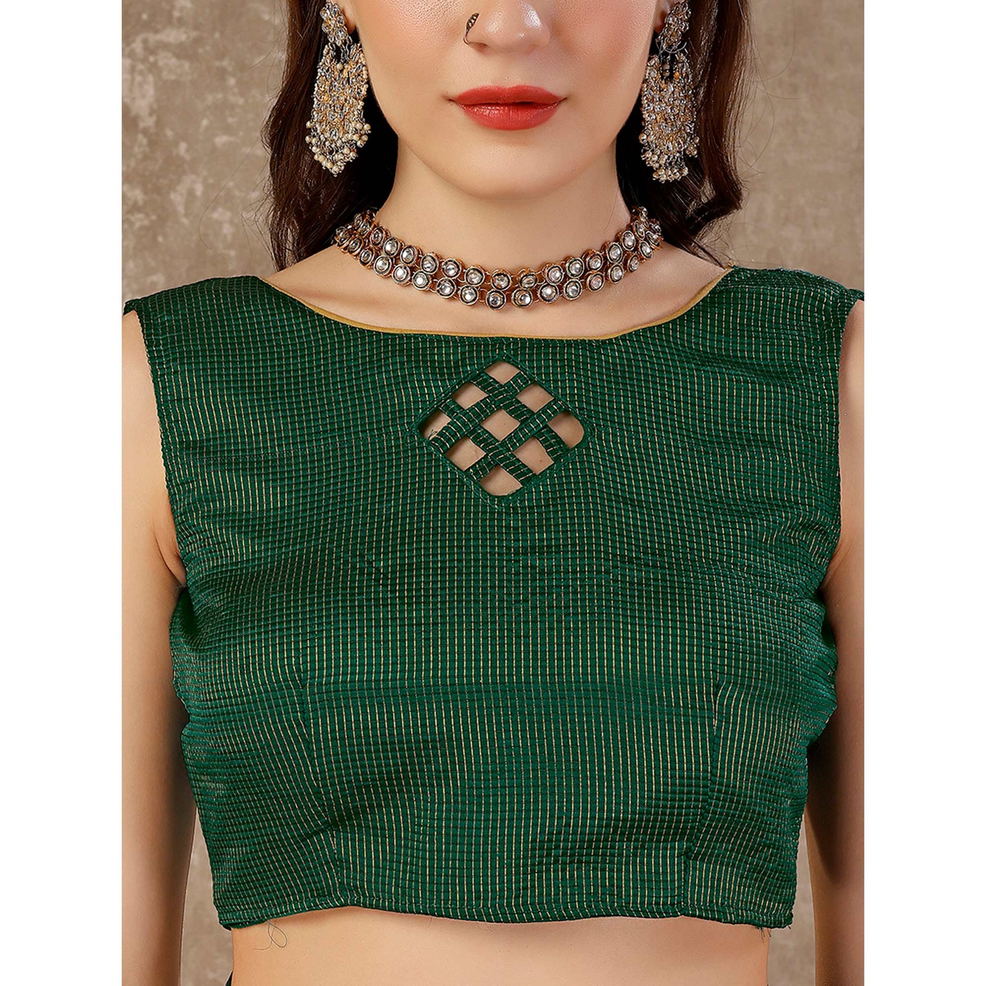 green-floral-swarovski-work-vichitra-silk-saree-with-lace-border