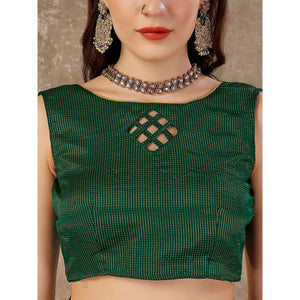 green-solid-saree-vichitra-silk-with-zari-lace-border