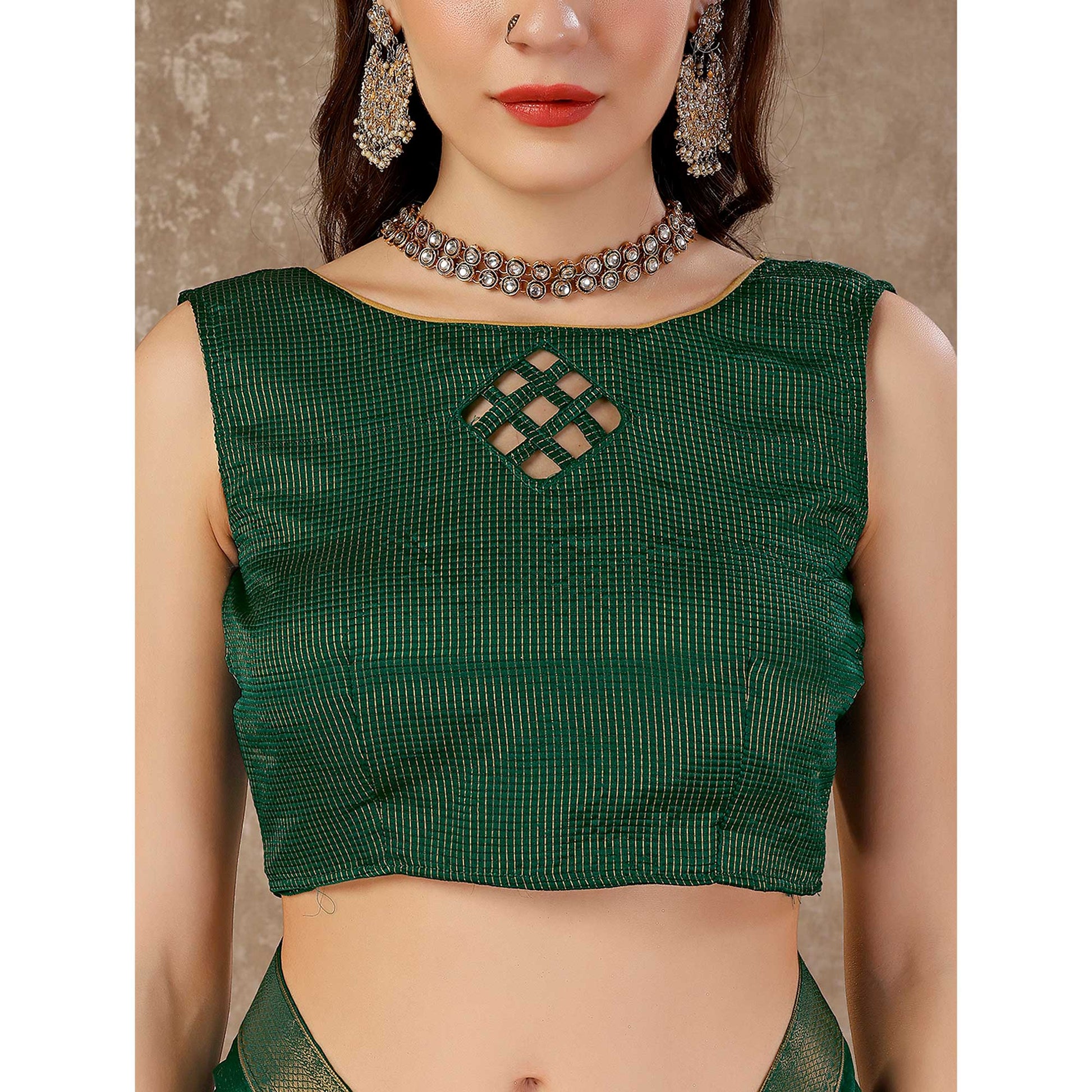 green-swarovski-work-vichitra-silk-saree-lace-border