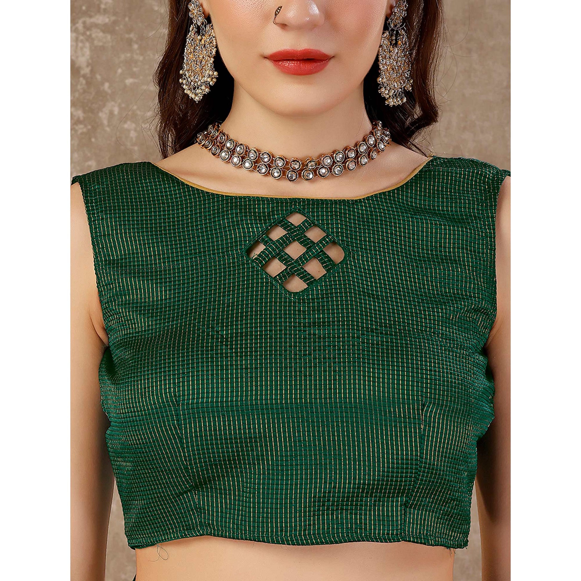 green-swarovski-work-vichitra-silk-saree-with-lace-border