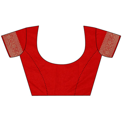 Maroon Floral Embroidered Organza Saree