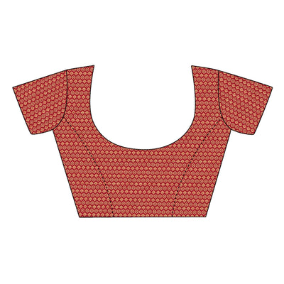 Maroon Bandhani Foil Printed Chiffon Saree With Tassels