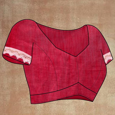 Light Pink Floral Printed Georgette Saree With Lace Border