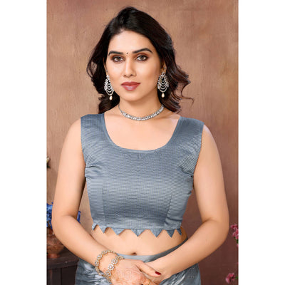 grey-mukaish-work-satin-saree-with-tassels